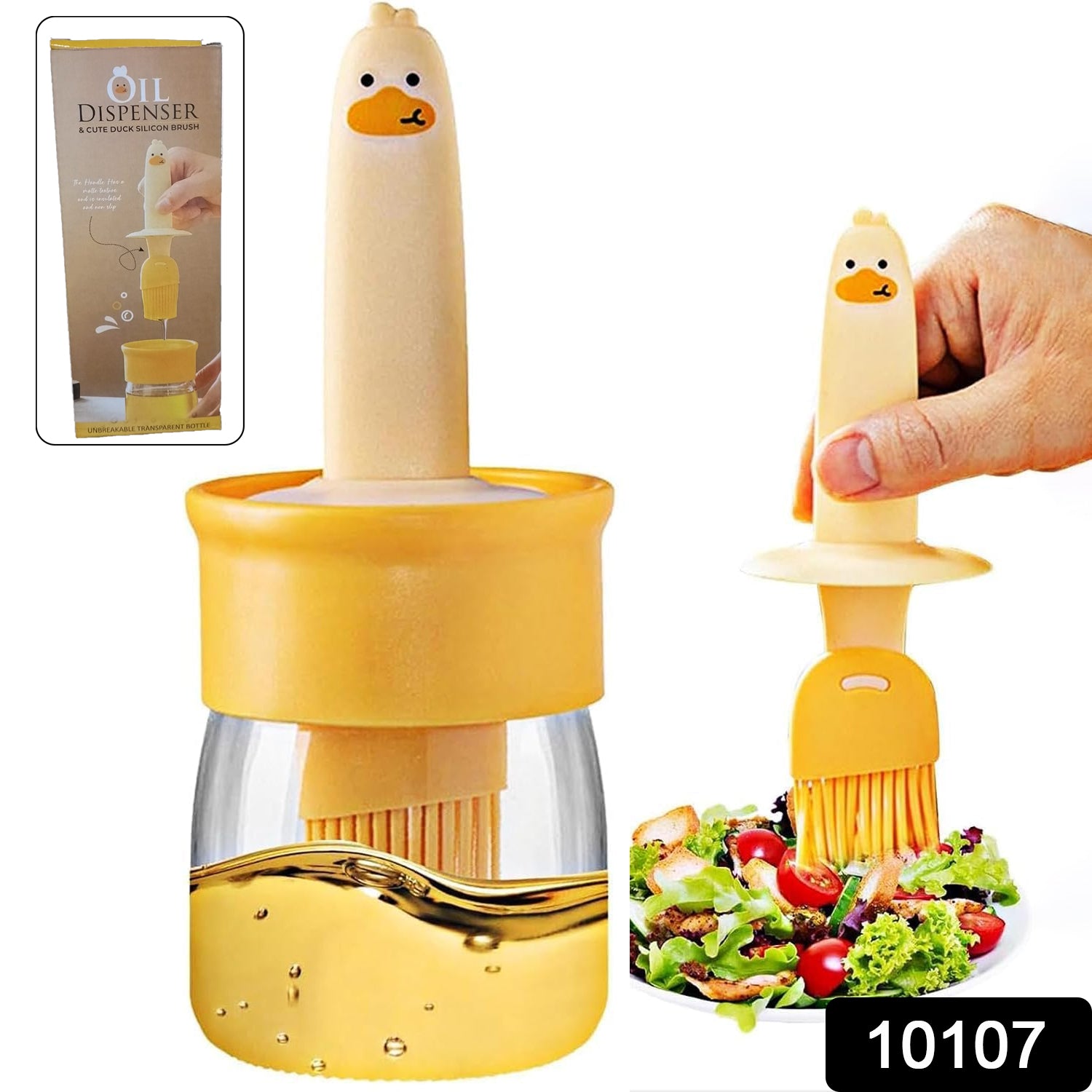 2 In 1 Oil Dispenser Bottle With Silicone Basting Brush (1 Set) 2 In 1 Oil Dispenser Bottle With Silicone Basting Brush (1 Set)